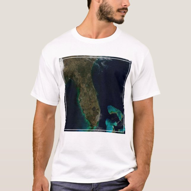 Satellite View Of Florida. T-Shirt (Front)