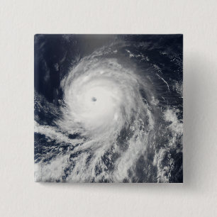 Satellite view of Hurricane Celia 15 Cm Square Badge