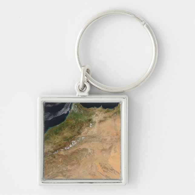 Satellite view of Morocco Key Ring (Front)