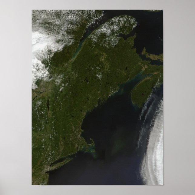 Satellite view of New England Poster (Front)