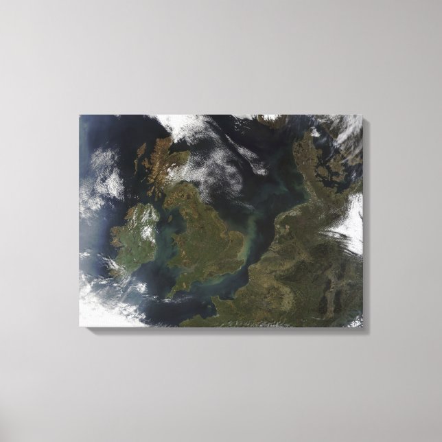 Satellite view of Northern Europe Canvas Print (Front)