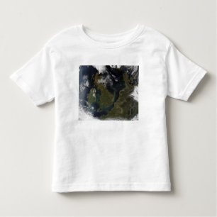 Satellite view of Northern Europe Toddler T-Shirt
