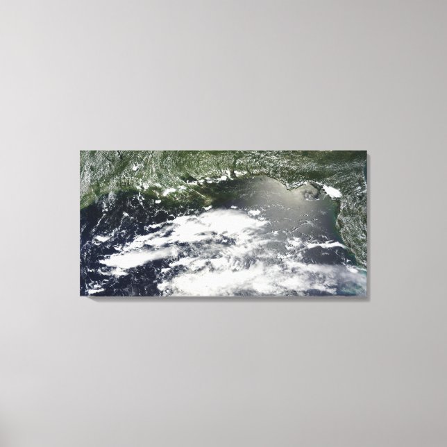 Satellite view of oil leaking 2 canvas print (Front)