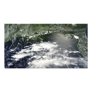 Satellite view of oil leaking 2 photo print
