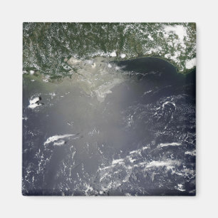 Satellite view of oil leaking magnet