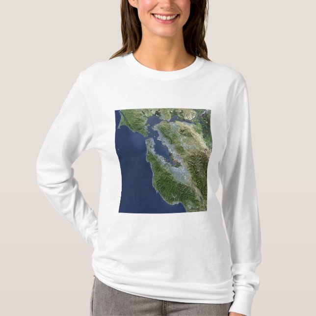 Satellite view of San Francisco, California T-Shirt (Front)