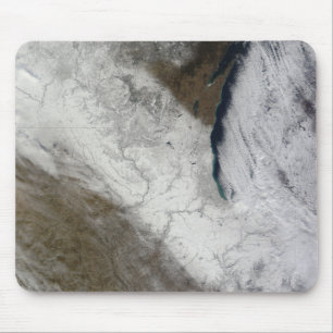 Satellite view of snow and cold mouse pad