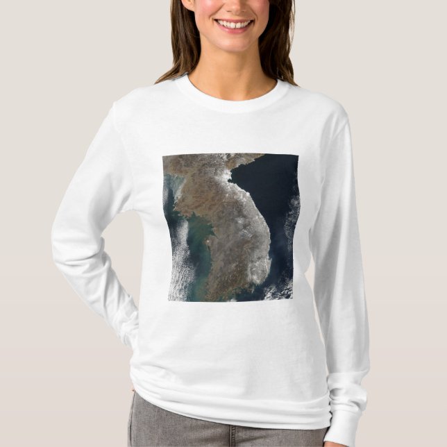 Satellite view of snowfall T-Shirt (Front)