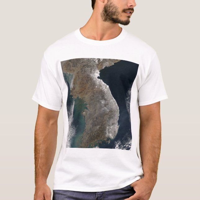 Satellite view of snowfall T-Shirt (Front)