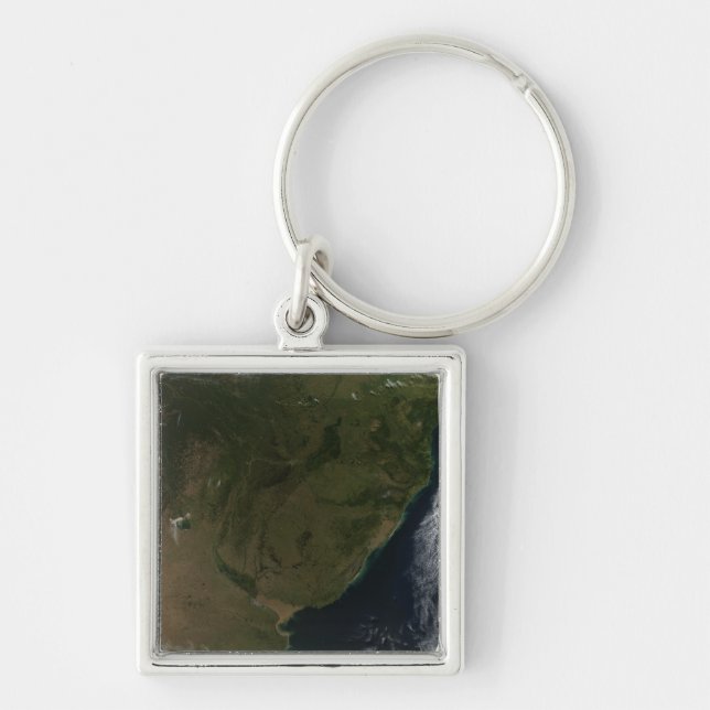 Satellite view of South America Key Ring (Front)