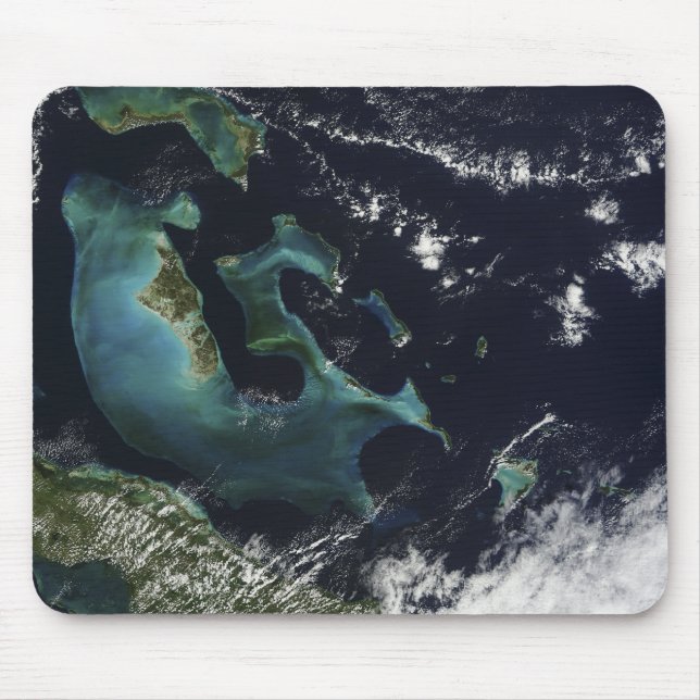 Satellite view of the Bahama Islands Mouse Pad (Front)