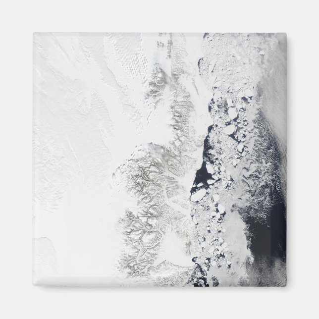 Satellite view of the eastern coast of Greenlan Magnet (Front)