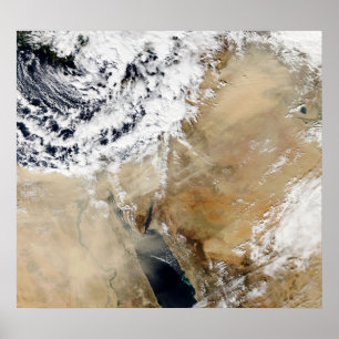 Satellite view of the Eastern Mediterranean Poster