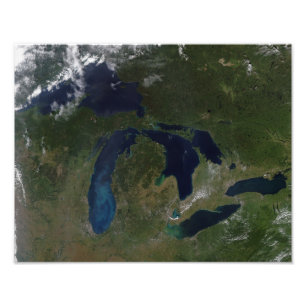 Satellite view of The Great Lakes Photo Print