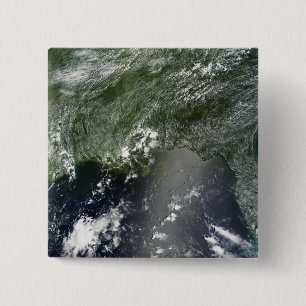Satellite view of the Gulf of Mexico 2 15 Cm Square Badge