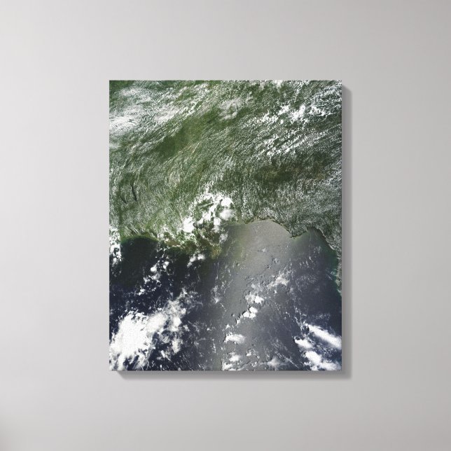 Satellite view of the Gulf of Mexico 2 Canvas Print (Front)