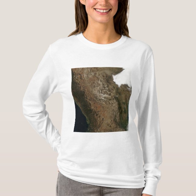 Satellite view of the landscape of central Mexi T-Shirt (Front)