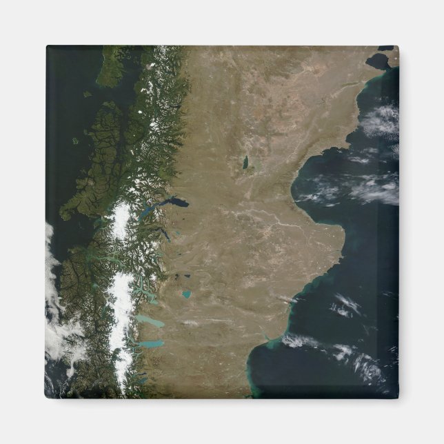Satellite view of the Patagonia region Magnet (Front)