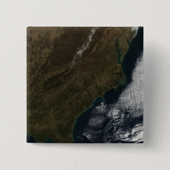 Satellite view of the Southeastern United State 15 Cm Square Badge (Front)