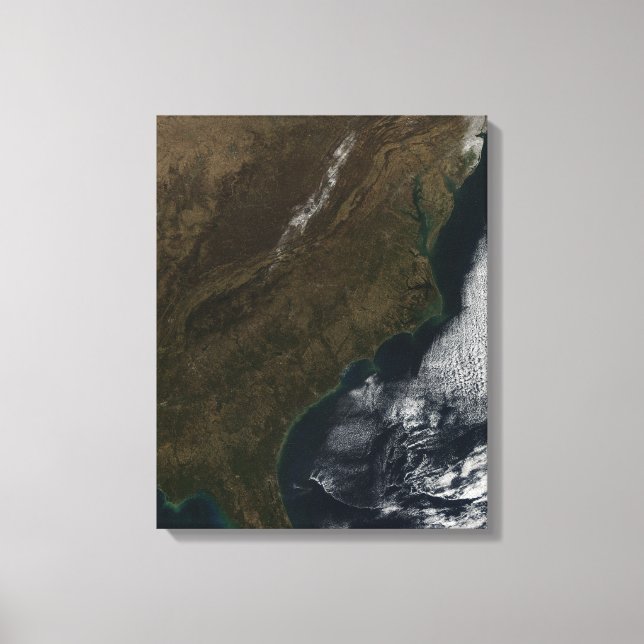 Satellite view of the Southeastern United State Canvas Print (Front)