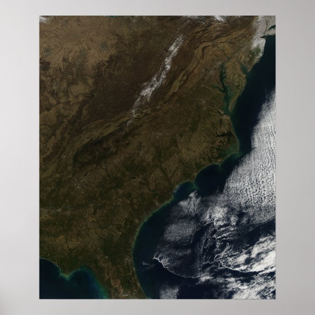 Satellite view of the Southeastern United State Poster (Front)