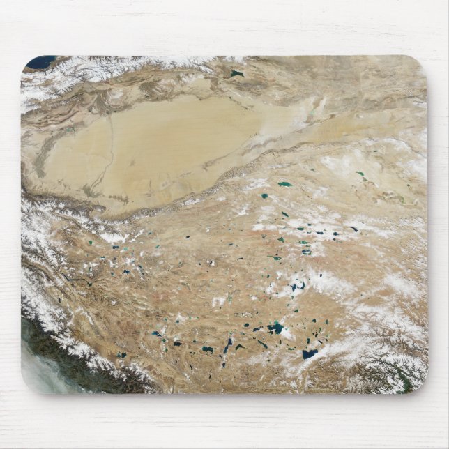 Satellite view of the Tibetan Plateau Mouse Pad (Front)