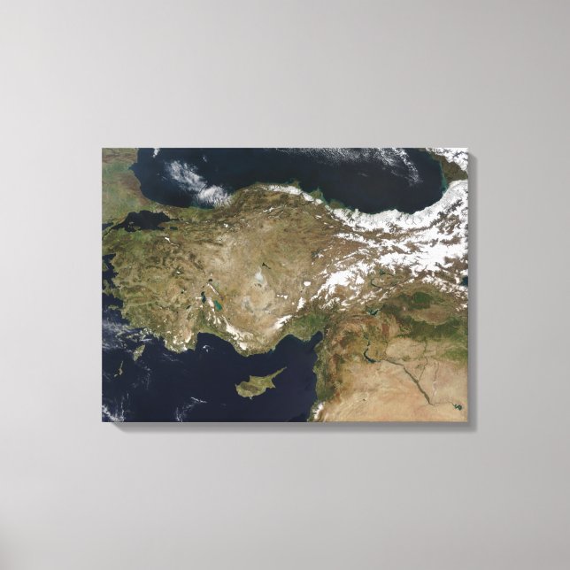 Satellite view of Turkey Canvas Print (Front)