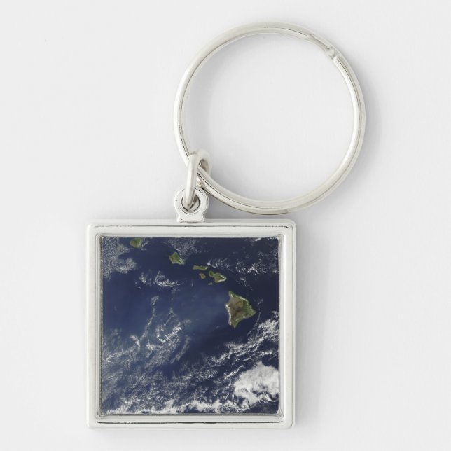 Satellite view of volcanic fog key ring (Front)