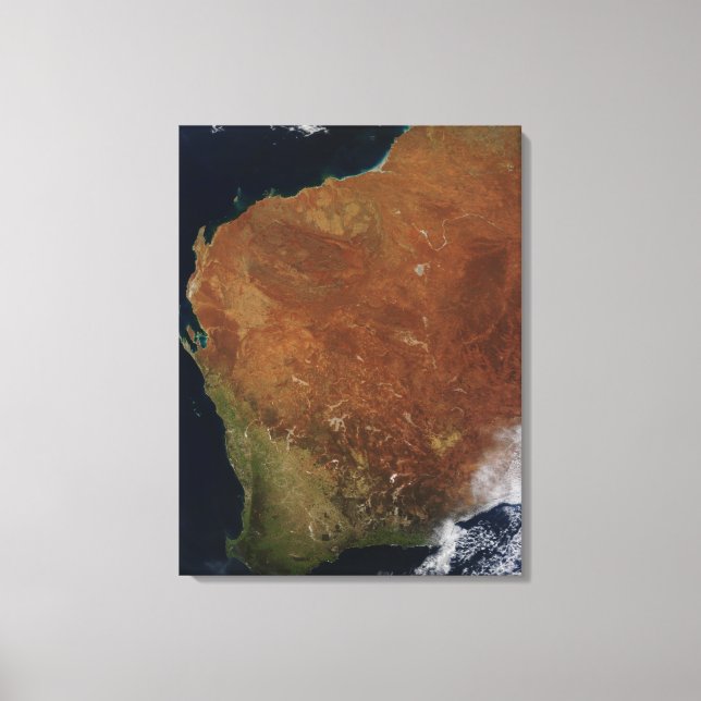 Satellite view of Western Australia Canvas Print (Front)