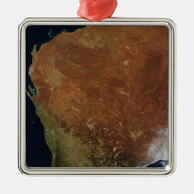 Satellite view of Western Australia Metal Tree Decoration (Front)