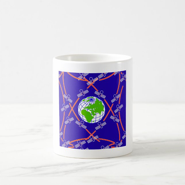 Satellites Orbiting Earth Coffee Mug (Creator Uploaded)