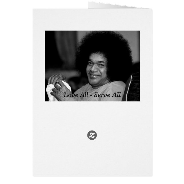 Sathya Sai Baba Greetin Card Love All - Serve All (Back)