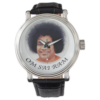 Sathya Sai Baba Vintage Leather Strap Watch