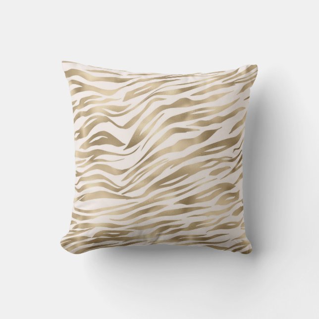 Satin Animal Print Luxury Overlap Pillow (Front)
