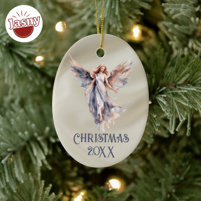 Satin Christmas Angel Ceramic Tree Decoration (Creator Uploaded)