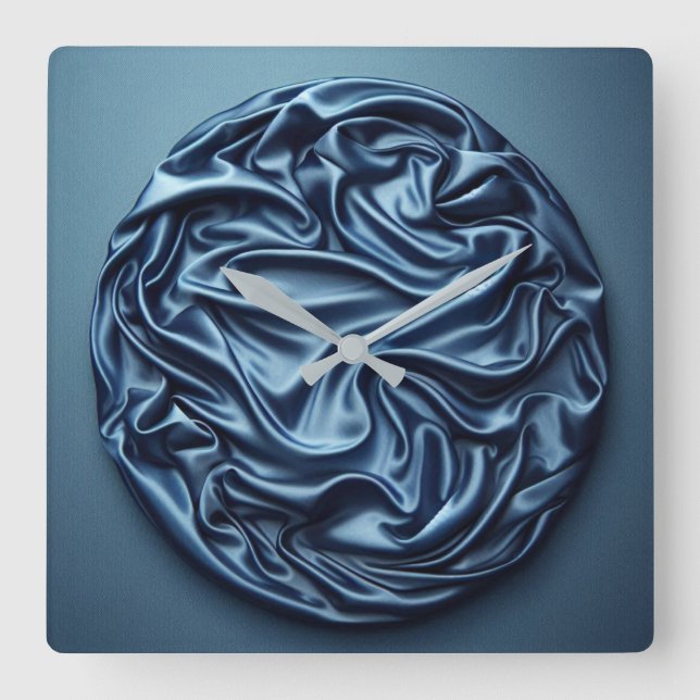 satin circle square wall clock (Front)