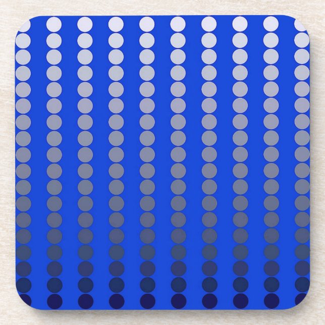 Satin dots - cobalt blue and pewter coaster (Front)
