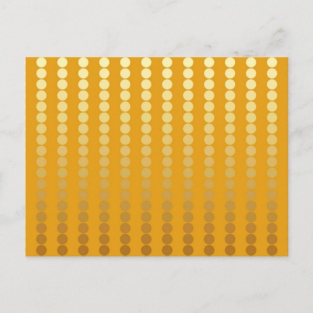 Satin dots - gold and mustard postcard (Front)