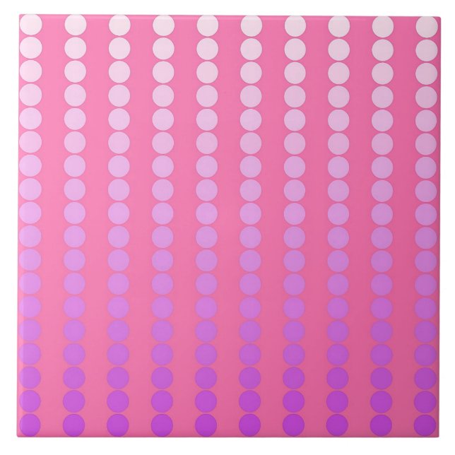 Satin dots - pink and orchid tile (Front)