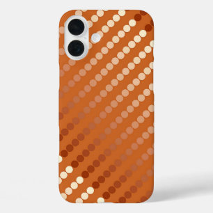 Satin dots - rust and copper iPhone 16 plus case