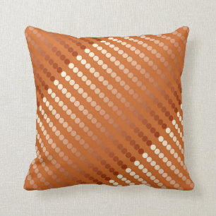 Satin dots - rust and copper cushion