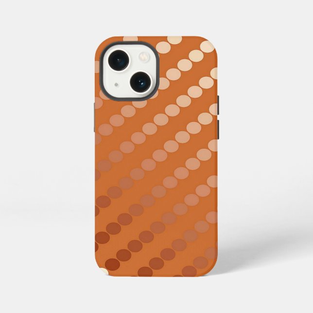 Satin dots - rust and copper iPhone case (Back)