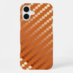 Satin dots - rust and copper iPhone 16 plus case