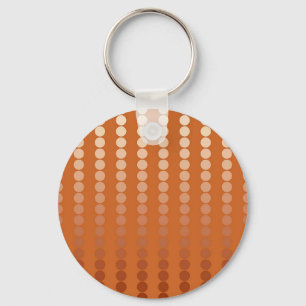 Satin dots - rust and copper key ring