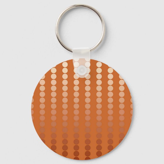 Satin dots - rust and copper key ring (Front)