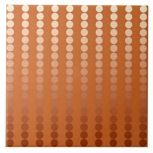 Satin dots - rust and copper tile (Front)