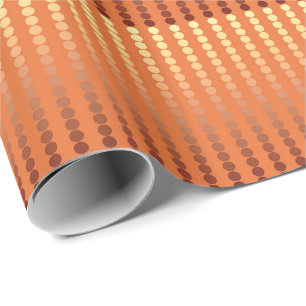 Satin dots - rust and copper wrapping paper
