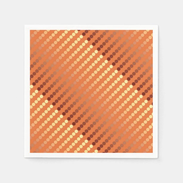 Satin dots - rust and gold napkin (Front)