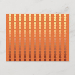 Satin dots - rust and gold postcard