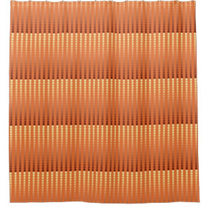 Satin dots - rust and gold shower curtain